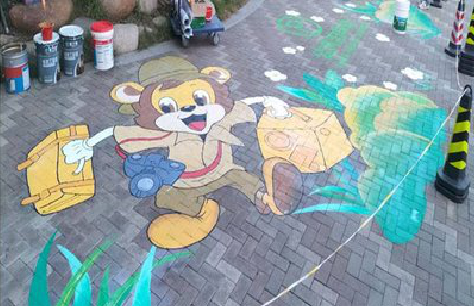 登封夏季画地面彩绘会遇到的问题