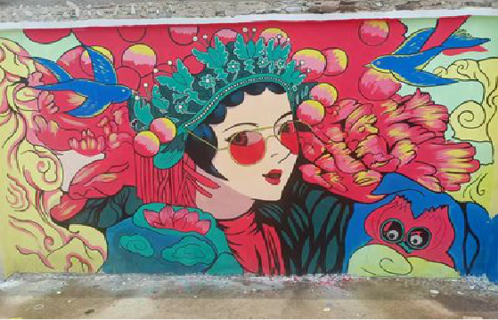 登封墙体彩绘-网红墙