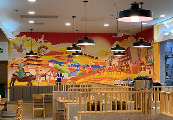 登封商业空间彩绘介绍。