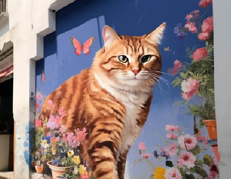 登封自己绘制有个性的手绘墙