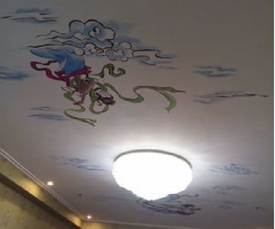 登封如何快速绘制天花板上的手绘墙?