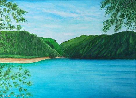 登封在墙绘中，如何绘画绿水青山？